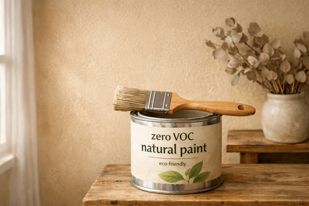 Peinture sans COV teinte sable home staging éco-responsable maison